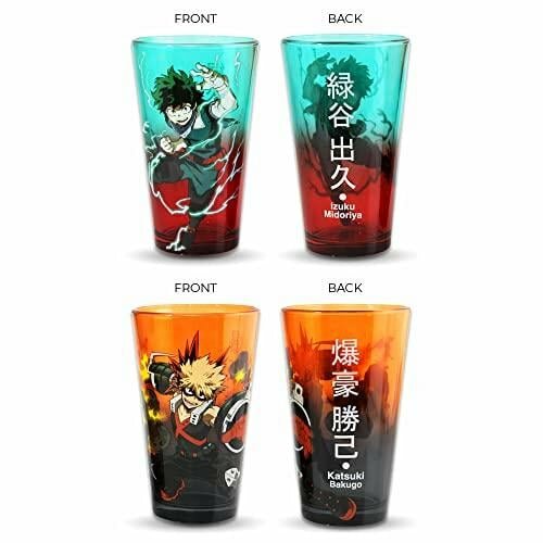 MY HERO ACADEMIA - Izuku &amp; Bakugo - Pack of 2 450ml glass