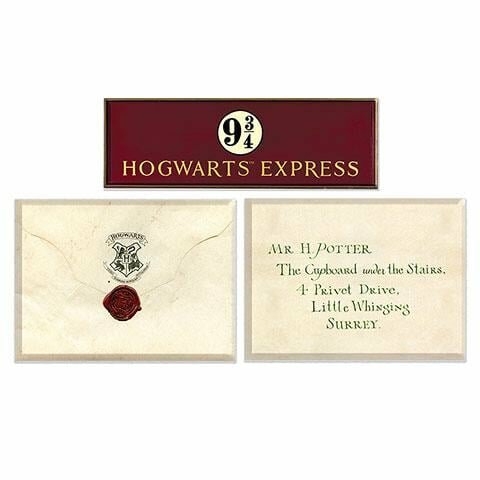 HARRY POTTER - Hogwart&#039;s Letter - 3 Magnets Set