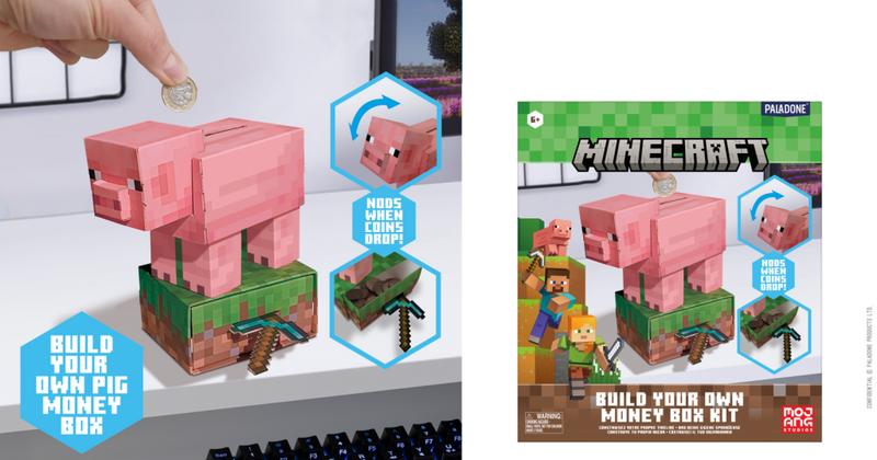 MINECRAFT - Pig - Money Box Kit