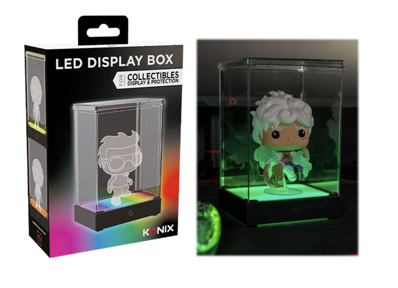 LED DISPLAY BOX - Acrylic Lighting Display Case - 8 Lighting Modes