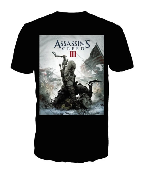 ASSASSIN&#039;S CREED 3 - T-Shirt Black - Game Cover (L)