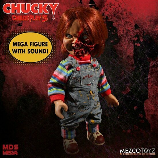 CHUCKY - Child&#039;s Play 3 - Talking Figure Pizza Face Chucky - 38cm
