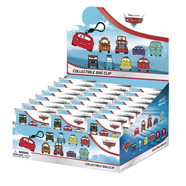 CARS - Series 1 - 3D Foam Bag Clip (Display 24 Pcs)