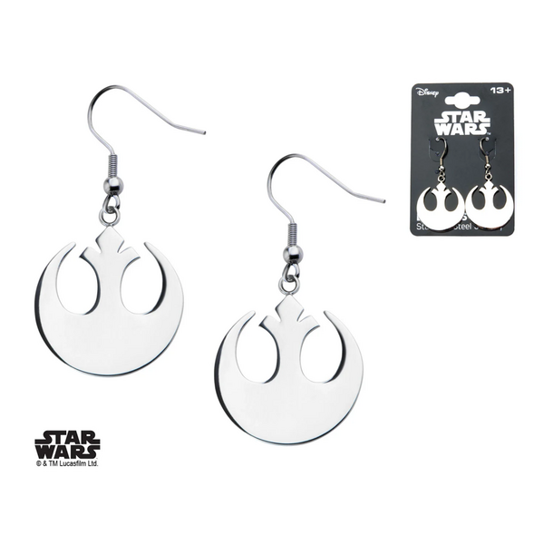 STAR WARS - Women&#039;s Stainless Steel Rebel Symbol Hook Dangle Earrings