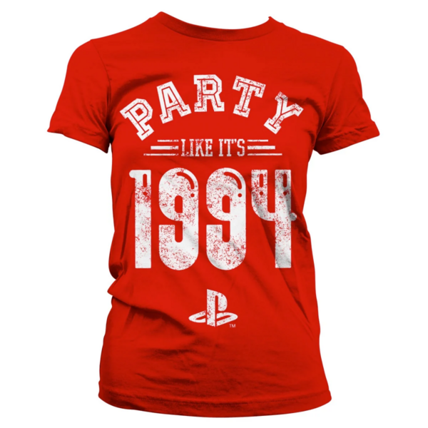PLAYSTATION - T-Shirt Party Like It&#039;s 1994 - GIRL Red (XXL)