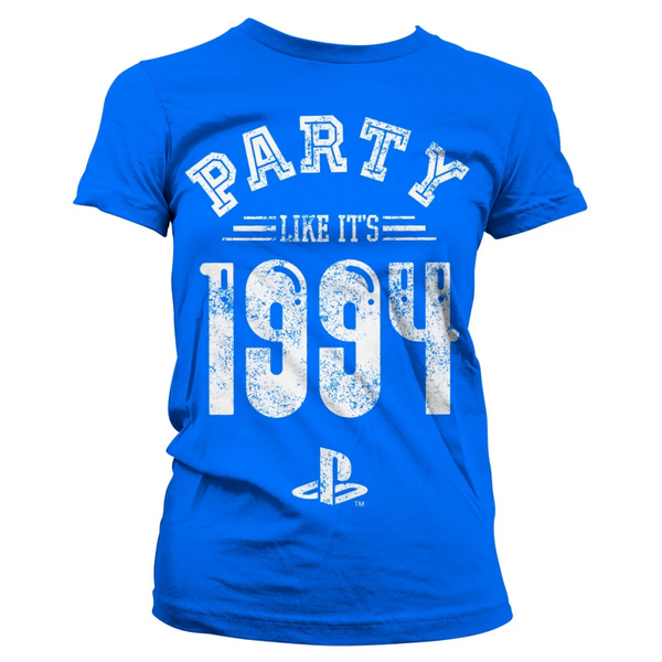 PLAYSTATION - T-Shirt Party Like It&#039;s 1994 - GIRL Blue (XL)