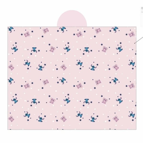 DISNEY - Stitch &amp; Angel &quot;Pink&quot; - Hooded Blanket 120x150cm