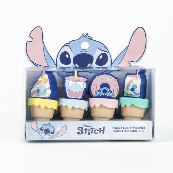 STITCH - Pack of 4 mini Highlighters &quot;food&quot;