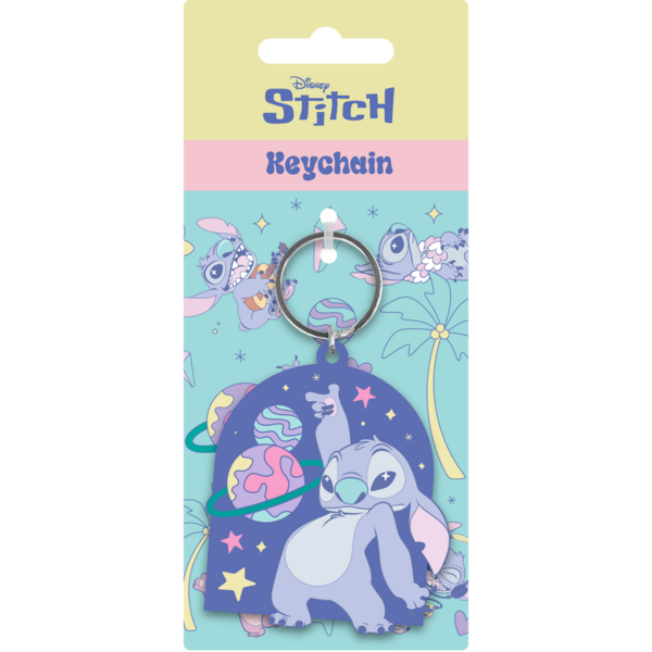 STITCH - Space Rocks - PVC Keychain