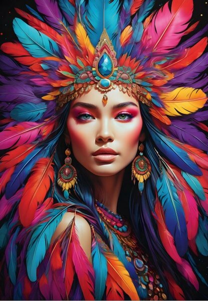 Indian Beauty - Legpuzzel -1000 stukjes