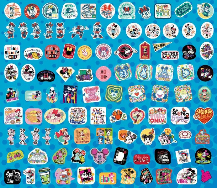 MICKEY &amp; MINNIE - 100 stickers set (Display of 20)