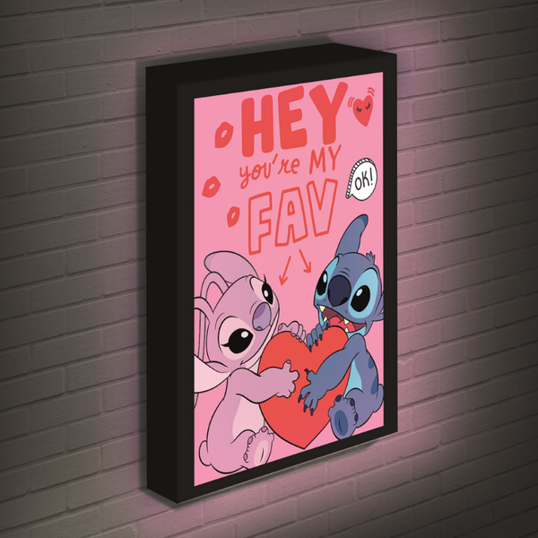 STITCH &amp; ANGEL - Love - Light Canvas 40X30 Cm