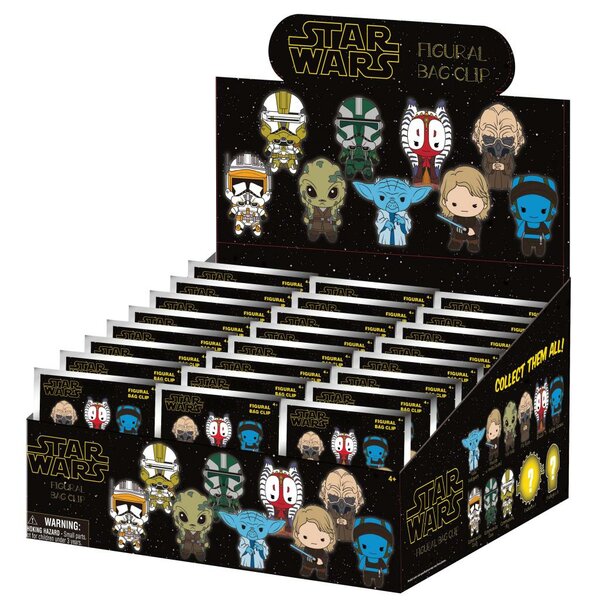 STAR WARS 3 - Series 1 - 3D Foam Bag Clip (Display 24 Pcs)