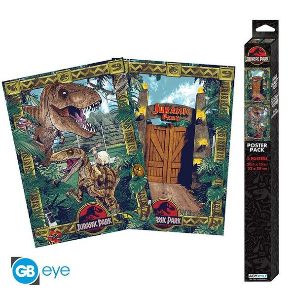 JURASSIC PARK - Gates and Biodiversity - Set 2 chibi posters &#039;52x38&#039;