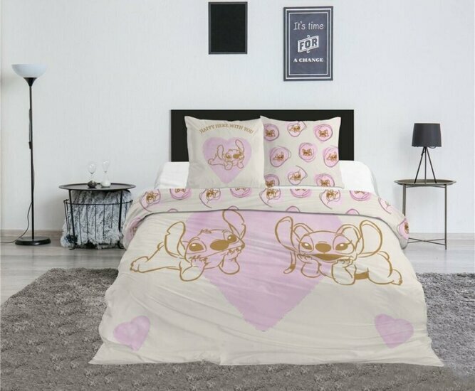LILO &amp; STITCH - Duvet Cover 240x220cm + 2x65x65cm - Stitch &amp; Angel