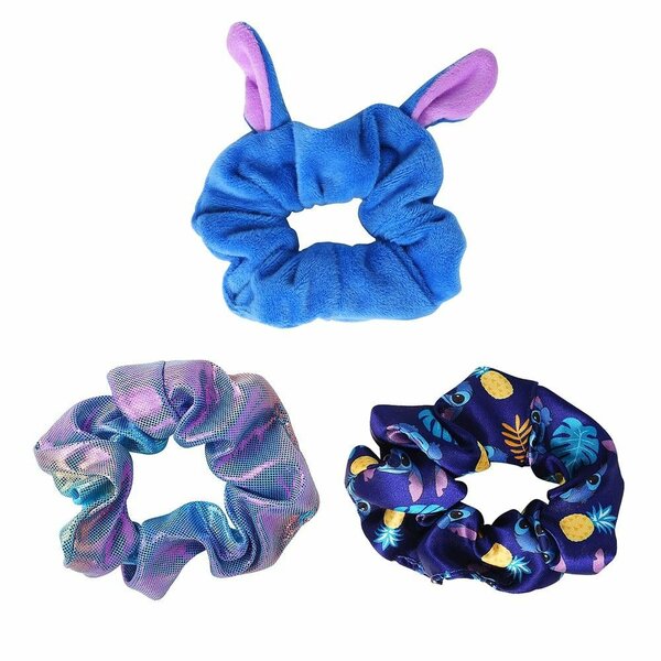 STITCH - Hair Accessories Shiny &quot;Scrunchies&quot; - 3 Pc