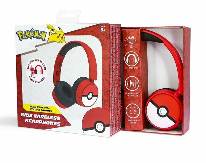 POKEMON - Junior Wireless Headphone - Pokeball