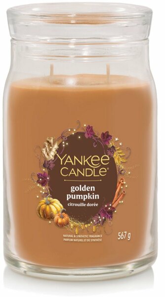 Yankee Candle - Golden Pumpkin Large Geurkaars - 90 branduren - 2 lonten