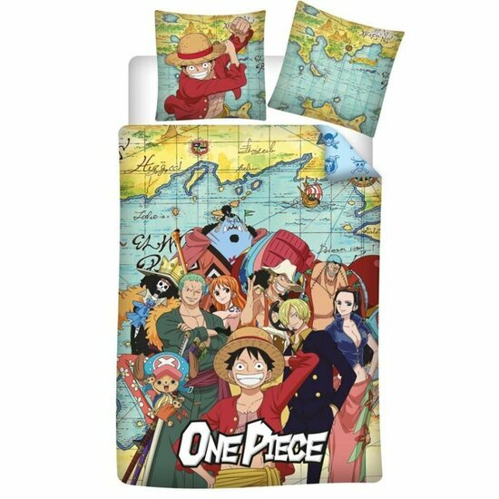 ONE PIECE - Luffy &amp; Crew - Duvet Cover 140x200cm + 65x65cm