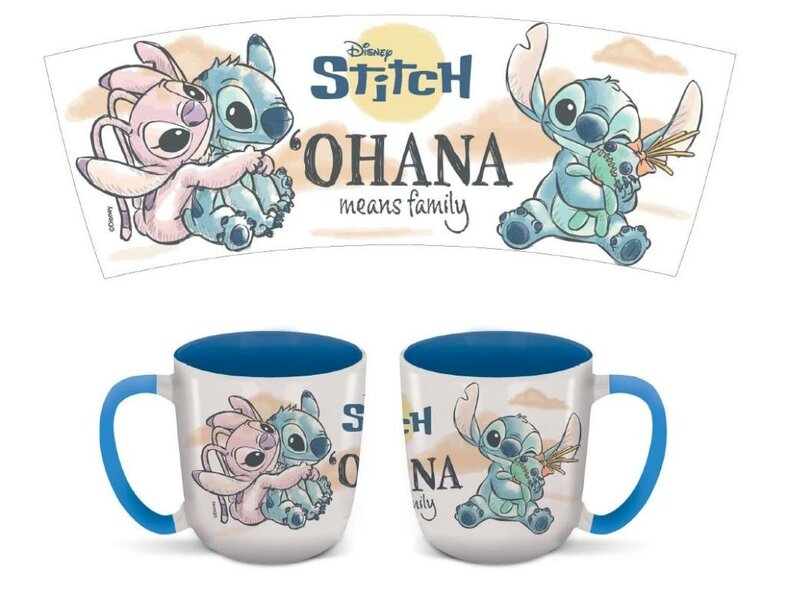 STITCH &amp; ANGEL - Ohana - Mug Elite Colored Inner - 384ml