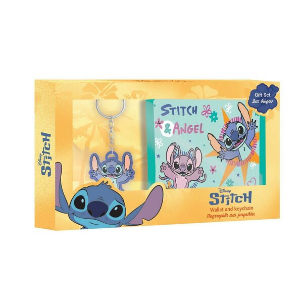 STITCH &amp; ANGEL - Set of Wallet + Keyring - 2 Pc.
