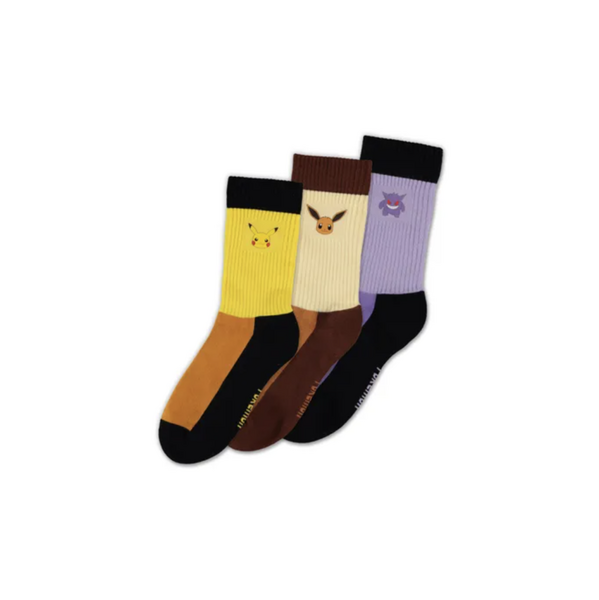 POKEMON - Trio Crew - Pack of 3 pairs of socks (T39-42)