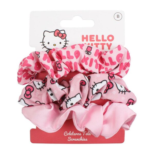 HELLO KITTY - Hair Accessories &quot;Scrunchies&quot; 3x