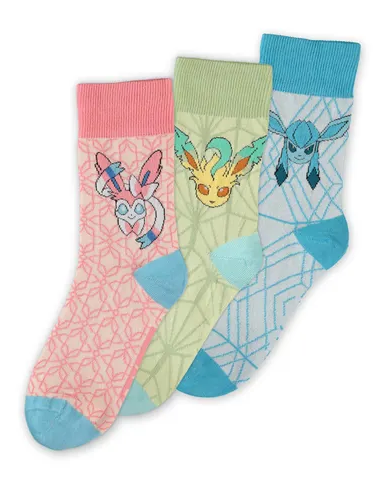 POKEMON - Eevee Evolution II - Pack of 3 pairs of socks (T39-42)