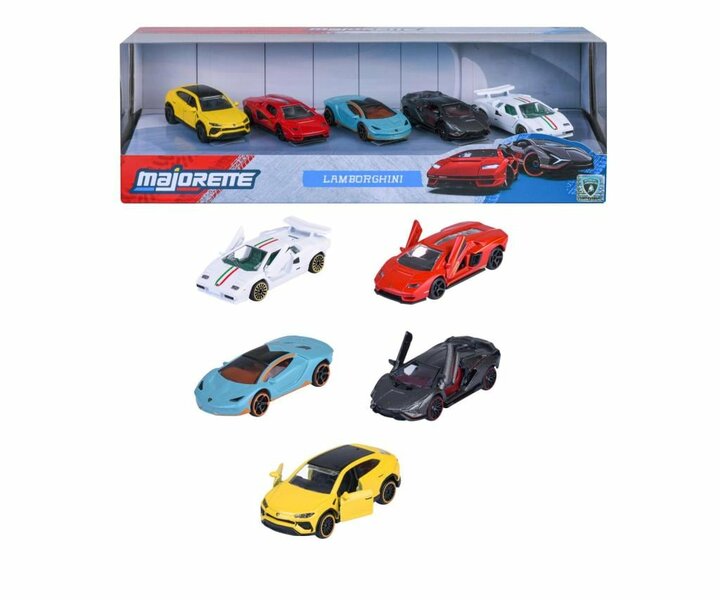 RIDE COOL - Lamborghini - Pack of 5 Miniature Cars - 1:64