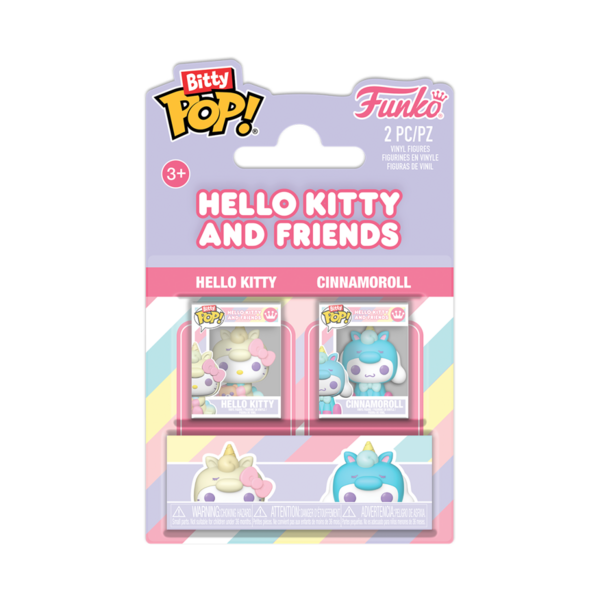 SANRIO - Bitty Pop 2 Pack 2.5cm - Hello Kitty &amp; Cinnamoroll