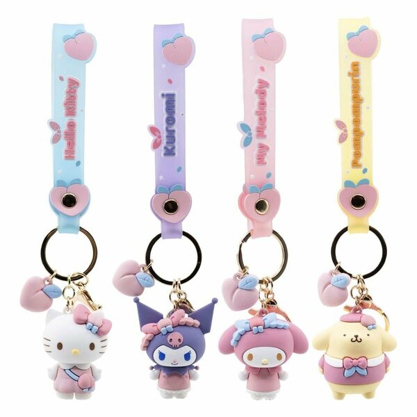 HELLO KITTY - Peach Series - Assortiment 12 Keychain 6-7cm