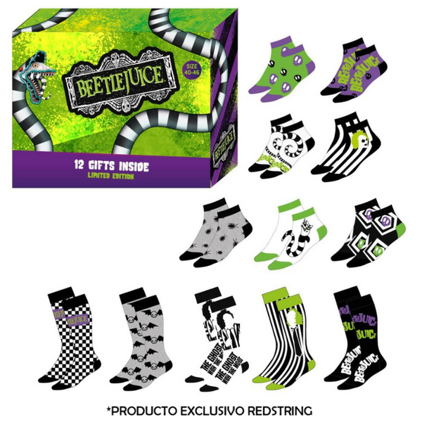 BEETLEJUICE - Gift Box - 12 Pairs of Socks (S 40-46)