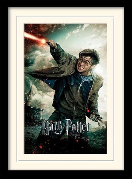 HARRY POTTER - Mounted &amp; Framed 30X40 Print - Deathly Hallows Wand