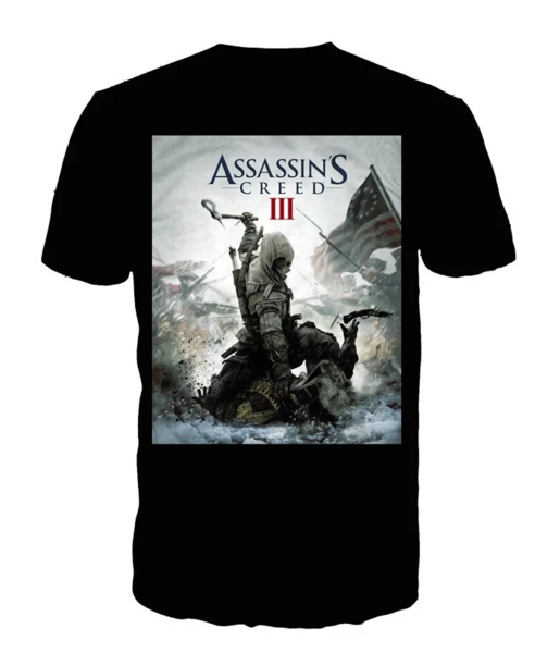 ASSASSIN&#039;S CREED 3 - T-Shirt Black - Game Cover (XL)
