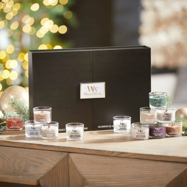 WoodWick - Deluxe Adventskalender Cadeauset - 12 kaarsjes - 180 branduren