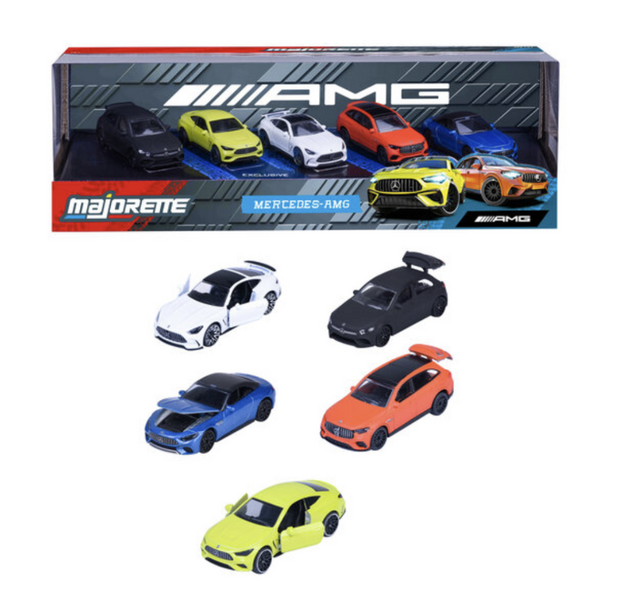RIDE COOL - Mercedes-AMG - Pack of 5 Miniature Cars - 1:64