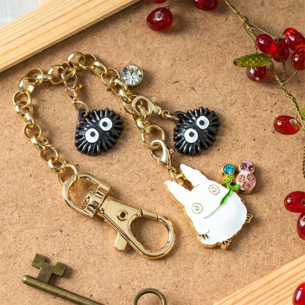 MY NEIGHBOR TOTORO - White Totoro &amp; Fruits - Chainette charms
