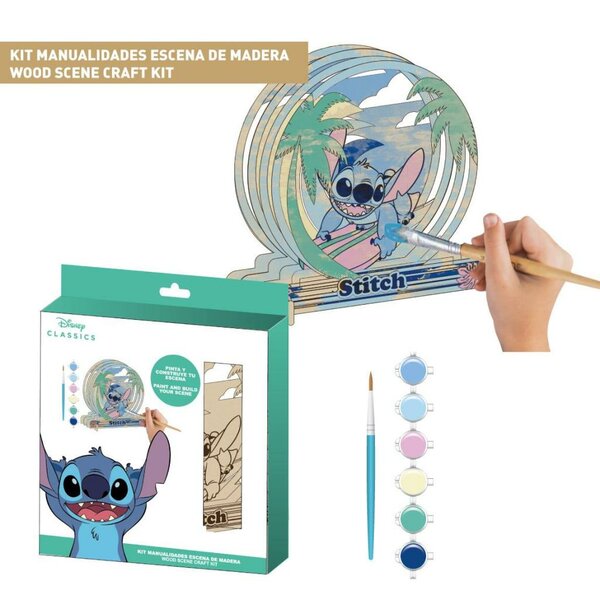 STITCH  - Wood Model Kit - Paint &amp; Built your Scene