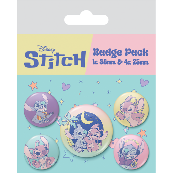 STITCH &amp; ANGEL - Space Rocks - Pack 5 Badges