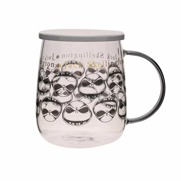 NIGHTMARE BEFORE XMAS - Jack - Glass Mug with Lid 540ml