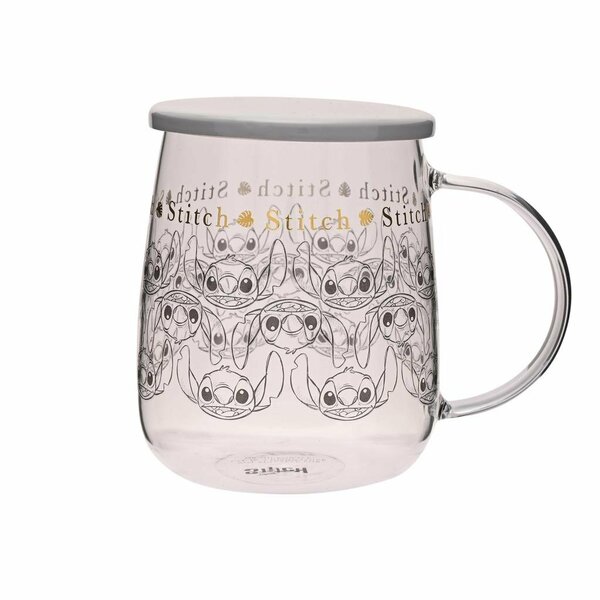 STITCH - Glass Mug with Lid 540ml