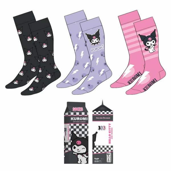 KUROMI - 3 Pairs socks Pack (Taille 36-43)
