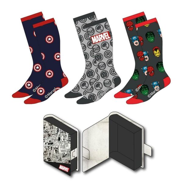 MARVEL - 3 Pairs socks Pack (Taille 38-45)