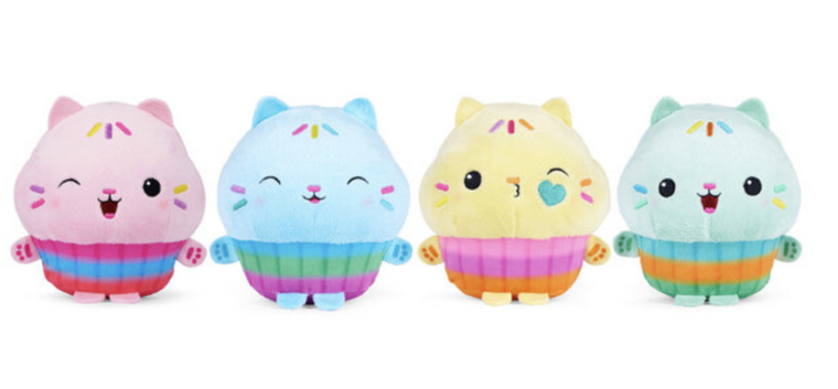 GABBY'S DOLLHOUSE - Cakey - Assortment de 8 Plushs 20cm - 4 Models