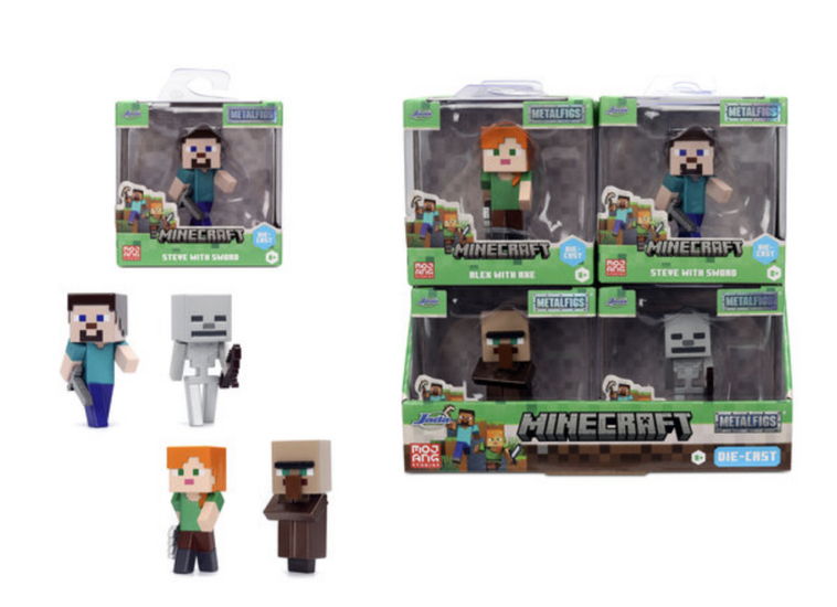 MINECRAFT - Display of 6cm Figures - 4 Mod?les - 12pc - Wave 4