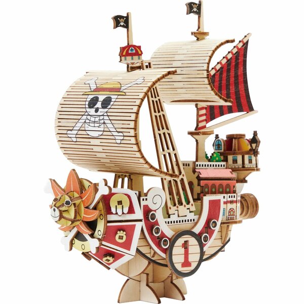 ONE PIECE - Thousand Sunny - Wood Model Kit 13.2x6.4x14.5cm