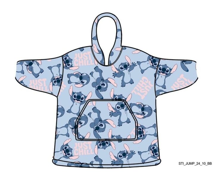 LILO &amp; STITCH -Just Chilling -Sweat Poncho -Children Size (7-14 Years)