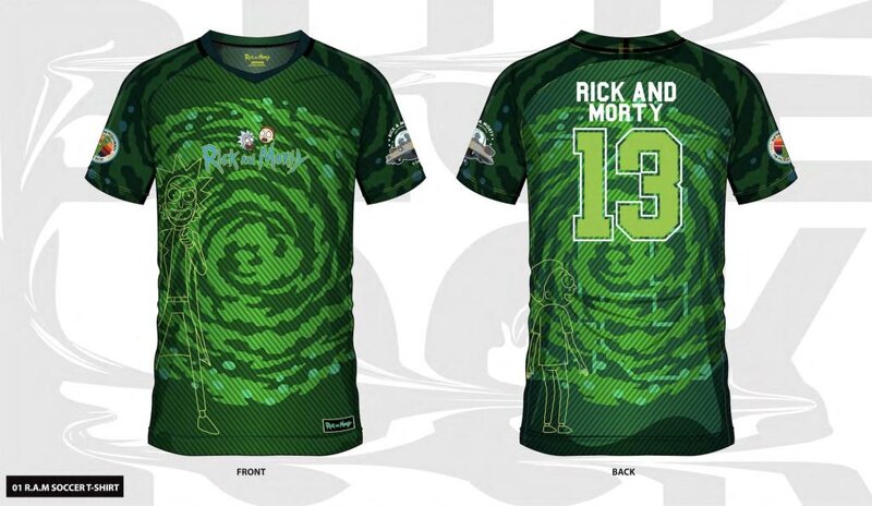 RICK &amp; MORTY - Rick &amp; Morty 13 - Soccer Jersey Men (XL)
