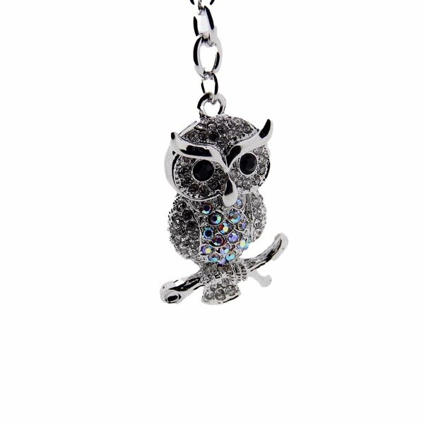 Sparkling Keyring met Austrian Crystals - Uil