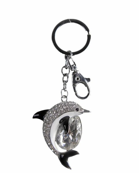 Sparkling Keyring met Austrian Crystals - Dolfijn